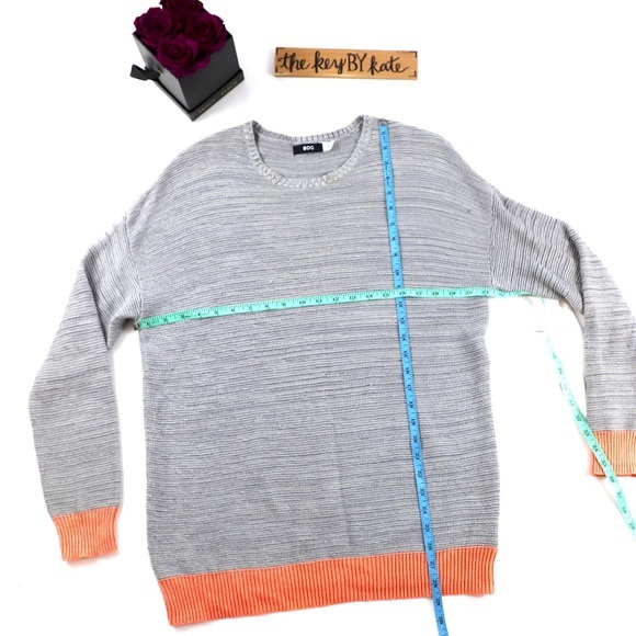 Urban Outfitters BDG Grey Orange Accent Sweater - Picture 5 of 6